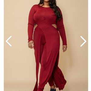 Long Sleeved Slit Tunic w/ Leggings